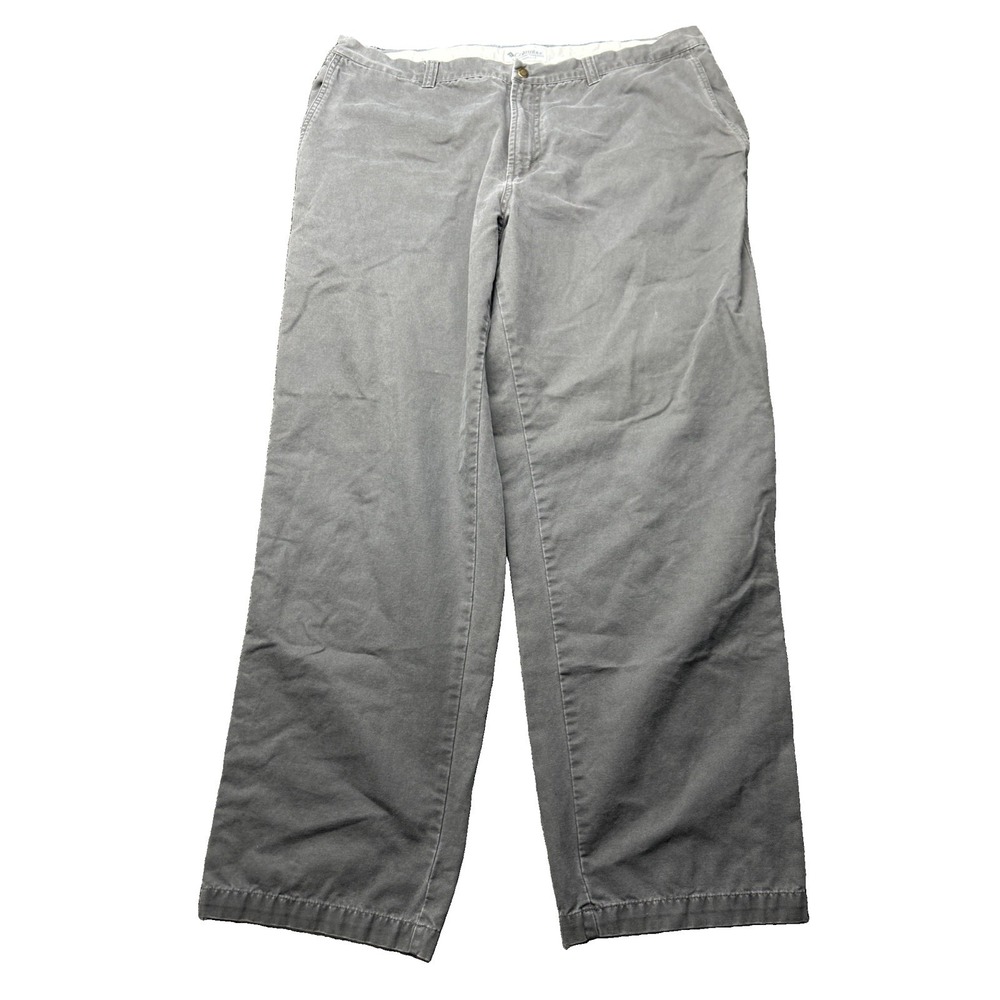 Columbia Mens Pants 40x32 Grey Cotton Chino AM8142 Faded Vintage
